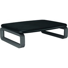 Smartfit Monitor Stand Plus, 16.2" X 2.2" X 3" To 6", Black, Supports 80 Lbs