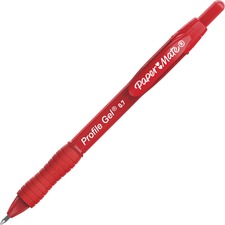 Profile Gel Pen, Retractable, Medium 0.7 Mm, Red Ink, Translucent Red Barrel, Dozen
