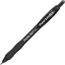 Profile Gel Pen, Retractable, Fine 0.5 Mm, Black Ink, Translucent Black Barrel, Dozen