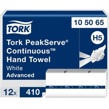 Peakserve Continuous Hand Towel, 1-ply, 7.91 X 8.85, White, 410 Wipes/pack, 12 Packs/carton