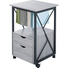 Mood Storage Pedestals With Open-format Hanging File Rack, Left Or Right, 2 Drawers: Box/file, Gray, 17.75" X 17.75" X 30"