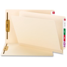 Tuff Laminated Fastener Folders With Reinforced Tab, 0.75" Expansion, 2 Fasteners, Letter Size, Manila Exterior, 50/box