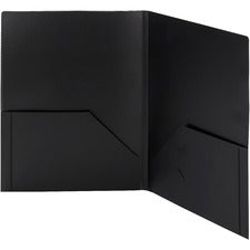 Frame View Poly Two-pocket Folder, 100-sheet Capacity, 11 X 8.5, Clear/black, 5/pack