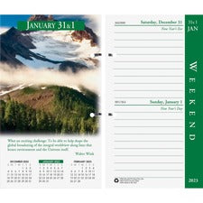 Earthscapes Desk Calendar Refill, Nature Photography, 3.5 X 6, White/multicolor Sheets, 2023