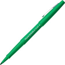 Point Guard Flair Felt Tip Porous Point Pen, Stick, Medium 0.7 Mm, Green Ink, Green Barrel, Dozen