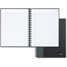 Royale Wirebound Business Notebooks, 1-subject, Medium/college Rule, Black/gray Cover, (96) 10.5 X 8 Sheets