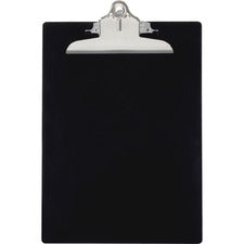 Recycled Plastic Clipboard With Ruler Edge, 1" Clip Capacity, Holds 8.5 X 11 Sheets, Black