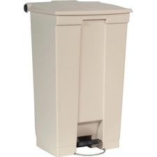 Step-on Receptacle, 23 Gal, Polyethylene, Beige