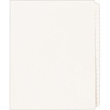 Blank Tab Legal Exhibit Index Divider Set, 25-tab, 11 X 8.5, White, 1 Set