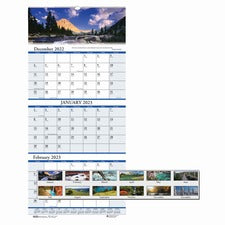 Earthscapes Recycled 3-month Vertical Wall Calendar, Scenic Landscapes Photography, 12.25 X 26, 14-month (dec-jan): 2022-2024