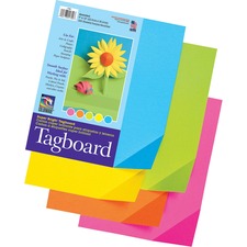 Colorwave Super Bright Tagboard, 9 X 12, Blue, Orange, Yellow, 100 Sheets/pack