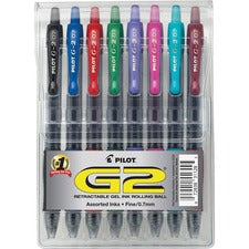 G2 Premium Gel Pen, Retractable, Fine 0.7 Mm, Assorted Ink And Barrel Colors, 8/pack