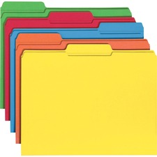 Reinforced Top Tab Colored File Folders, 1/3-cut Tabs: Assorted, Letter Size, 0.75" Expansion, Assorted Colors, 100/box