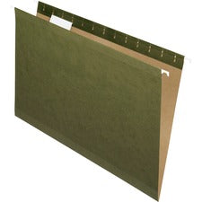 Reinforced Hanging File Folders With Printable Tab Inserts, Legal Size, 1/5-cut Tabs, Standard Green, 25/box