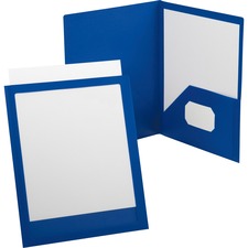Viewfolio Polypropylene Portfolio, 100-sheet Capacity, 11 X 8.5, Clear/blue