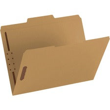 Top Tab Fastener Folders, 1/3-cut Tabs: Assorted, 0.75" Expansion, 2 Fasteners, Letter Size, Kraft Exterior, 50/box