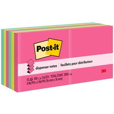 Original Pop-up Refill Value Pack, 3 X 3, (8) Poptimistic Collection Colors, (4) Canary Yellow, 100 Sheets/pad, 12 Pads/pack