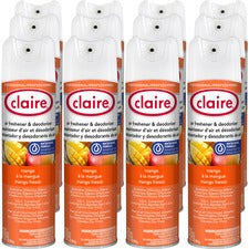 Claire Water-Based Air Freshener - Spray - 16 oz - Mango - 12 / Dozen - Residue-free, Non-staining, Ozone-safe, Odor Neutralizer, Recyclable