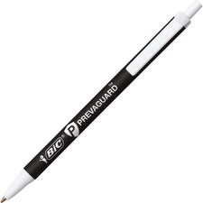 Prevaguard Ballpoint Pen, Retractable, Medium 1 Mm, Black Ink, Black Barrel