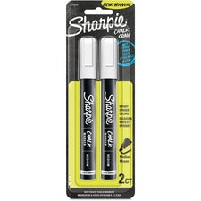 Wet-erase Chalk Marker, Medium Bullet Tip, White, 2/pack