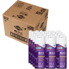 CloroxPro&trade; 4 in One Disinfectant & Sanitizer - Ready-To-Use Spray - 14 fl oz (0.4 quart) - Lavender Scent - 12 / Carton - Purple
