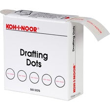 Adhesive Drafting Dots, 0.88" Dia, Dries Clear, 500/box