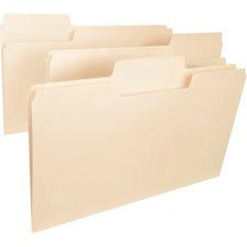 Supertab Top Tab File Folders, 1/3-cut Tabs: Assorted, Legal Size, 0.75" Expansion, 14-pt Manila, 50/box