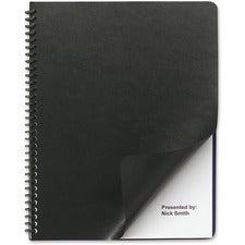 Leather-look Presentation Covers For Binding Systems, Black, 11 X 8.5, Unpunched, 200 Sets/box