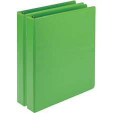 Earth’s Choice Plant-based Durable Fashion View Binder, 3 Rings, 1" Capacity, 11 X 8.5, Lime, 2/pack