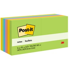 Original Pads In Floral Fantasy Collection Colors, Value Pack, 3" X 3", 100 Sheets/pad, 14 Pads/pack