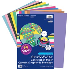 Sunworks Construction Paper Smart-stack, 50 Lb Text Weight, 12 X 18, Assorted, 150/pack