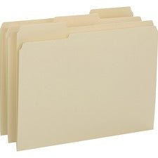 Reinforced Tab Manila File Folders, 1/3-cut Tabs: Assorted, Letter Size, 0.75" Expansion, 14-pt Manila, 100/box