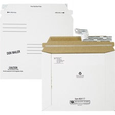 Economy Disk/cd Mailer For Cds/dvds, Square Flap, Redi-strip Adhesive Closure, 7.5 X 6.06, White, 100/carton