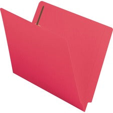 Heavyweight Colored End Tab Fastener Folders, 0.75" Expansion, 2 Fasteners, Letter Size, Red Exterior, 50/box