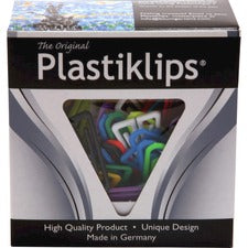 Plastiklips Paper Clips, Large, Smooth, Assorted Colors, 200/box