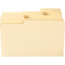 Supertab Reinforced Guide Height Top Tab Folders, 1/3-cut Tabs: Assorted, Legal Size, 0.75" Expansion, Manila, 100/box