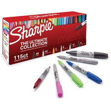 Permanent Markers Ultimate Collection Value Pack, Assorted Tip Sizes/types, Assorted Colors, 115/set