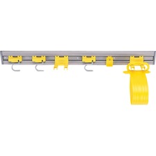 Rubbermaid Commercial Closet Organizer / Tool Holder - 34" Length - Gray - 4 / Carton