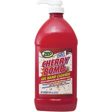 Zep Cherry Bomb Gel Hand Cleaner - Mild Cherry Scent - 48 fl oz (1419.5 mL) - Dirt Remover, Grime Remover, Odor Remover, Grease Remover, Paint Remover, Adhesive Remover, Ink Remover, Soil Remover, Oil Remover, Tar Remover, Carbon Remover, ... - Hand, Skin