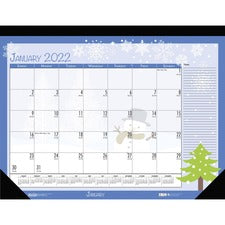 Recycled Desk Pad Calendar, Earthscapes Seasonal Artwork, 18.5 X 13, Black Binding/corners,12-month (jan To Dec): 2023