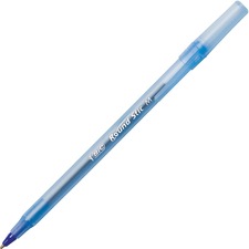 Round Stic Xtra Life Ballpoint Pen Value Pack, Stick, Medium 1 Mm, Blue Ink, Translucent Blue Barrel, 60/box