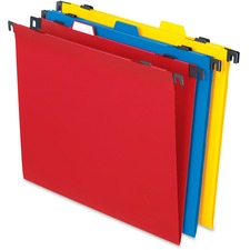 2-in-1 Colored Poly Folders With Built-in Tabs, Letter Size, 1/3-cut Tabs, Assorted Colors, 10/pack