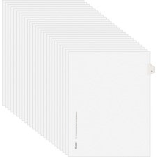 Preprinted Legal Exhibit Side Tab Index Dividers, Avery Style, 10-tab, 4, 11 X 8.5, White, 25/pack