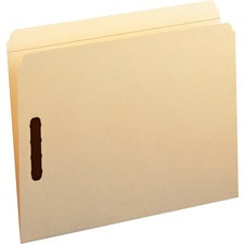 Top Tab Fastener Folders, Straight Tabs, 0.75" Expansion, 2 Fasteners, Letter Size, Manila Exterior, 50/box