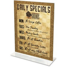 Classic Image Double-sided Sign Holder, 8.5 X 11 Insert, Clear