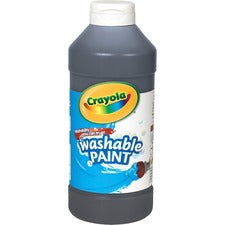 Washable Paint, Black, 16 Oz Bottle