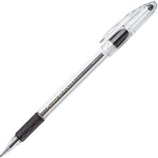R.s.v.p. Ballpoint Pen, Stick, Medium 1 Mm, Black Ink, Clear/black Barrel, Dozen