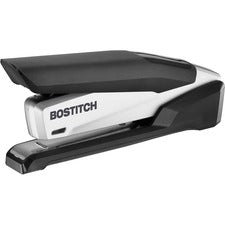 Inpower Spring-powered Desktop Stapler With Antimicrobial Protection, 28-sheet Capacity, Black/silver