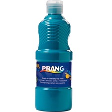 Ready-to-use Tempera Paint, Turquoise Blue, 16 Oz Dispenser-cap Bottle