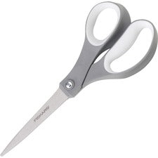 Contoured Performance Scissors, 8" Long, 3.13" Cut Length, Gray Straight Handle